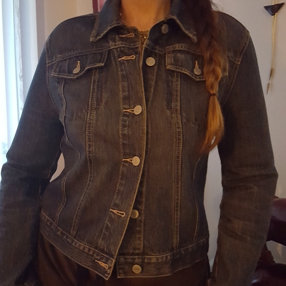 ๐Upcycled Gap Denim Jean Jacket Rosie Nevertheless - Picture 6 of 11